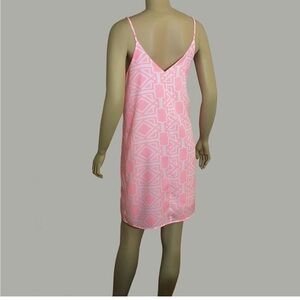 Alya Pink Geometric Slip Dress size medium